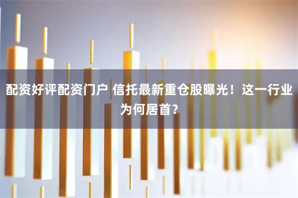 配资好评配资门户 信托最新重仓股曝光！这一行业为何居首？